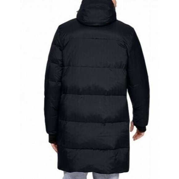 UNDER ARMOUR 1346321 001 STORM 600 Down Parka XL Coat Jacket Black Hoodie s-7711 - Picture 2 of 9